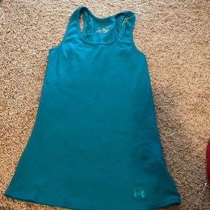 Good Condition S Under Armour Turquoise Racerback Lace Tank